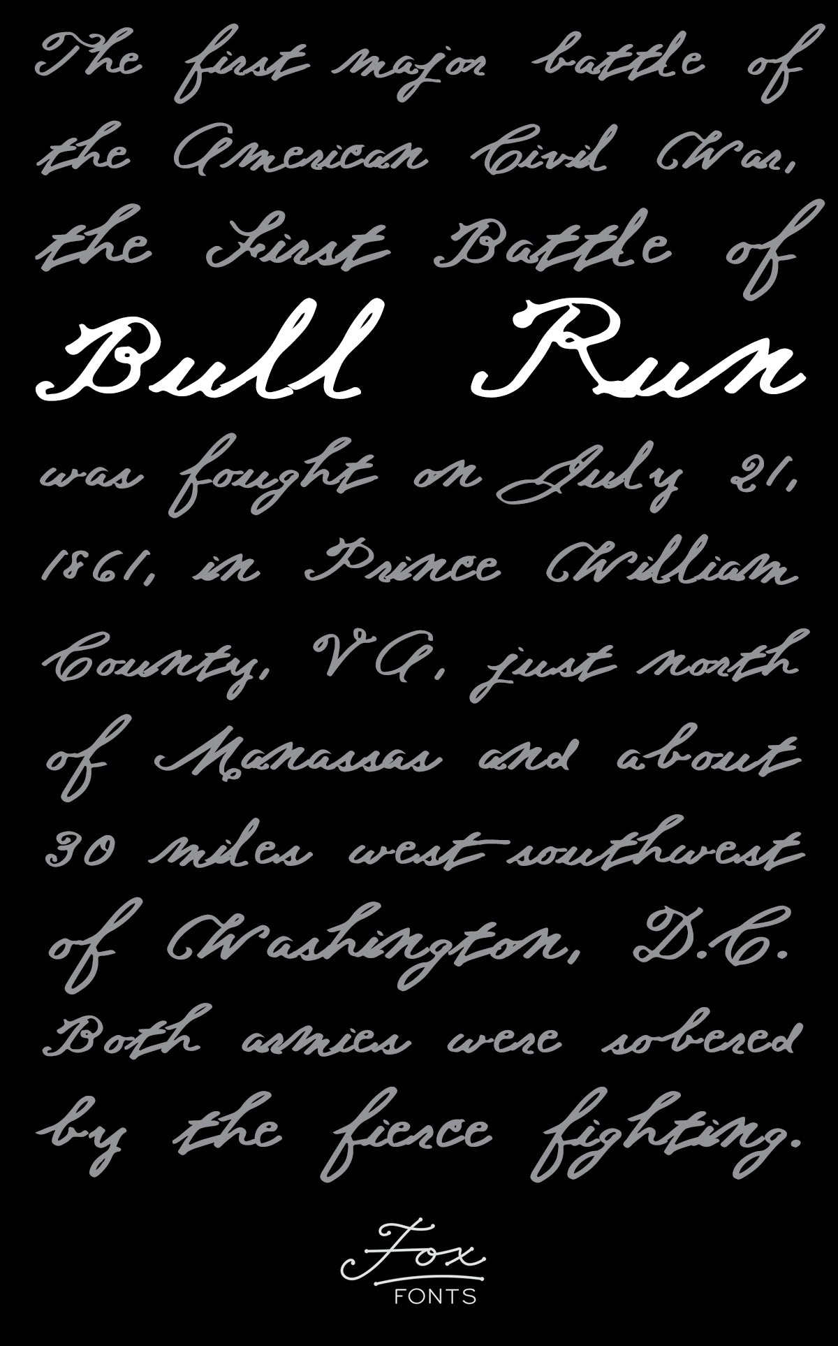 Bull Run Font | Antique Handwriting Font from Civil War Love Letters ...